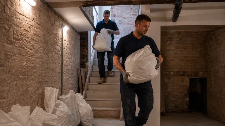 Basement steps checked before a Highgate clearance