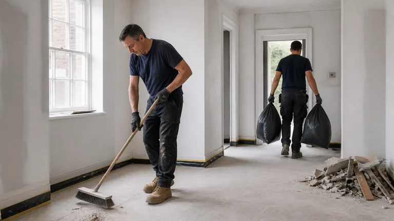 Final sweep after accepted project waste removal in Croydon