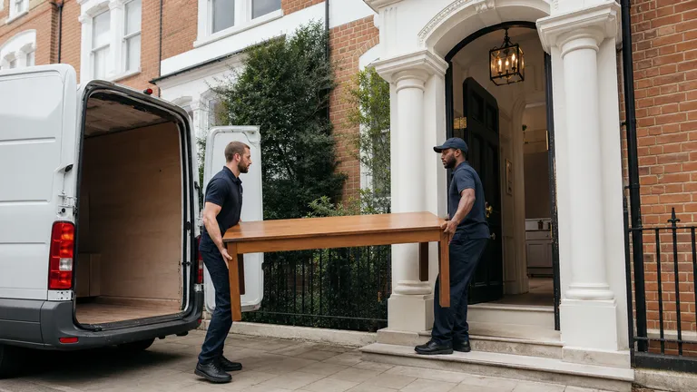Table prepared for furniture disposal from a Putney property
