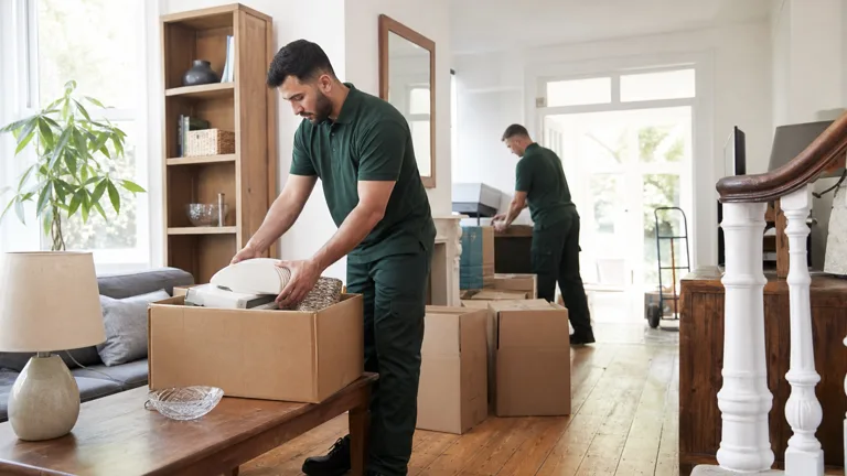 Household items sorted for rubbish removal from an Ealing home