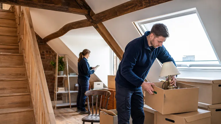 Loft contents sorted before rubbish removal in Harrow