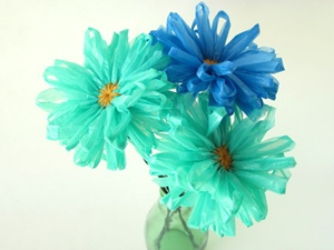 Plastic bags flowers Plastic bags flowers
