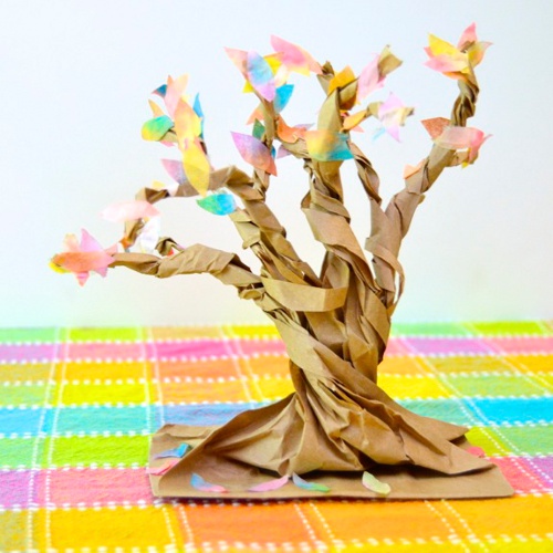 Autumn Tree Paper Sculpture