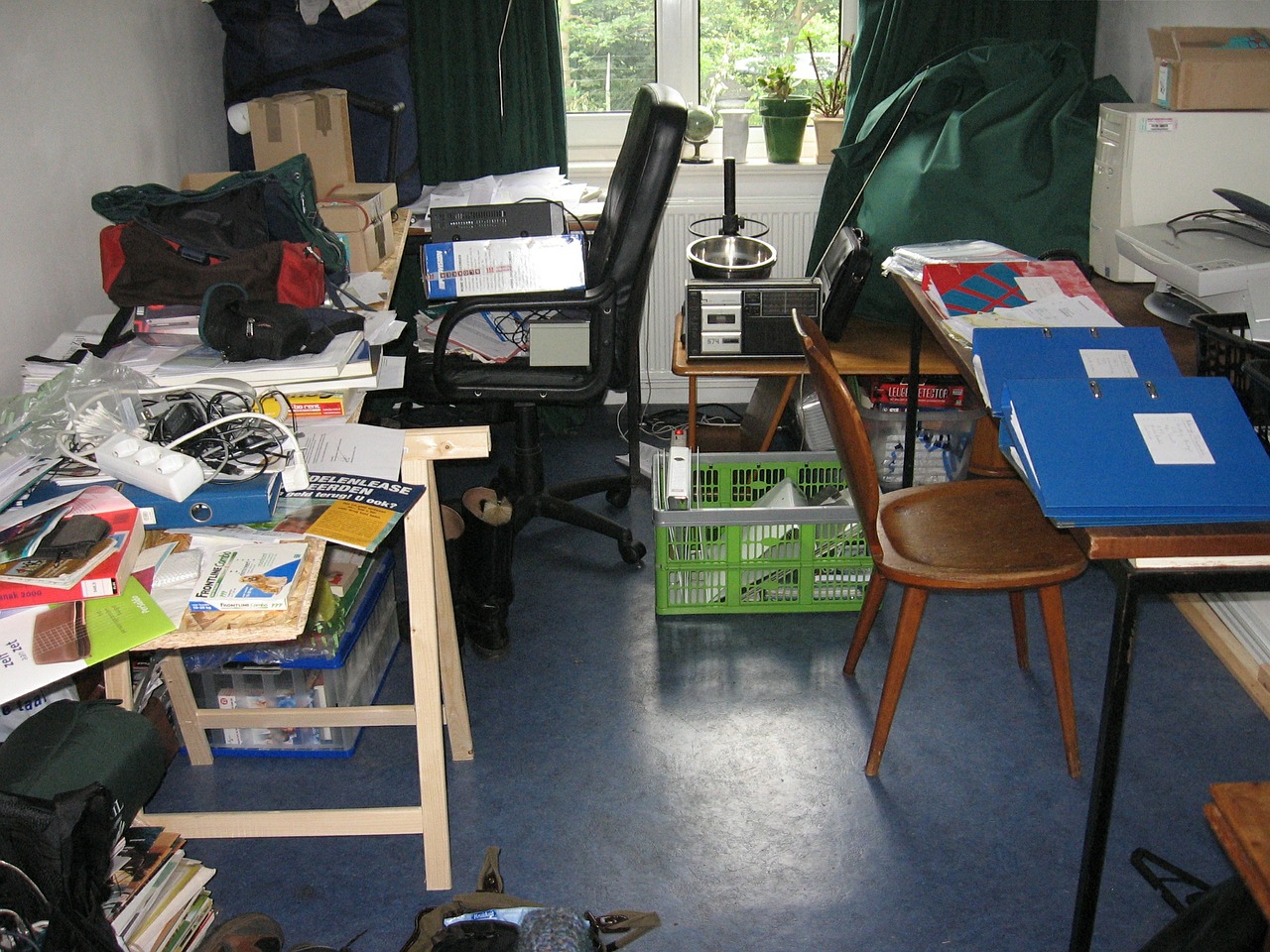 The untidy home of a compulsive hoarder.