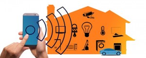 smartphone controlling home electronics